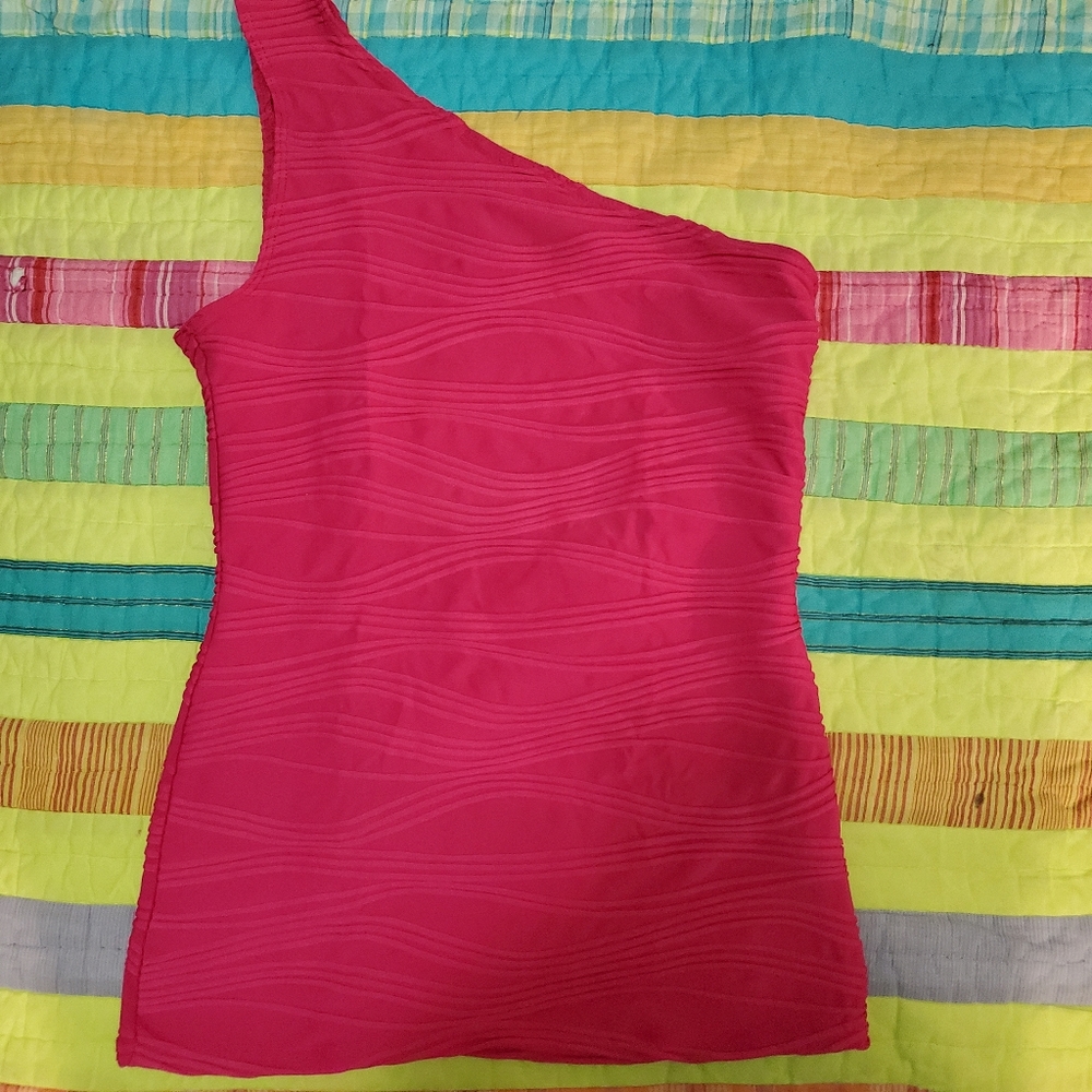 3/$25 Wet Seal Medium Pink one shoulder top